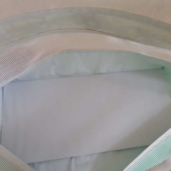 Vintage Large Escada Green Nylon Beach Bag-Handle-Shoulder Strap - Picture 5 of 6